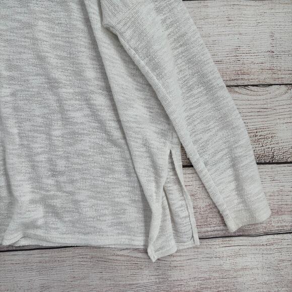 Cherish Loose Knit V-Neck Oversized Sweater Women's Large White - Picture 8 of 11